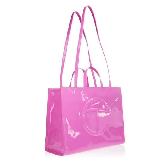 Telfar Large Shopping Bag Pink Patent - Picture 2 of 3